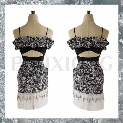 One-Shoulder and Cami Top with Waist Tie