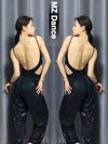 Backless Leather Butterfly Strap Top with Comfortable Leather Pants Set