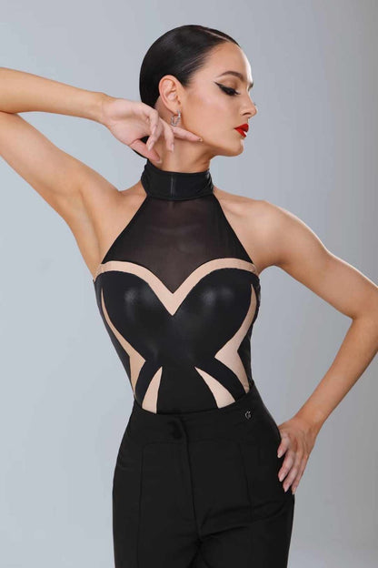Modern Halter Bodysuit and Loose-Fit Pants Set