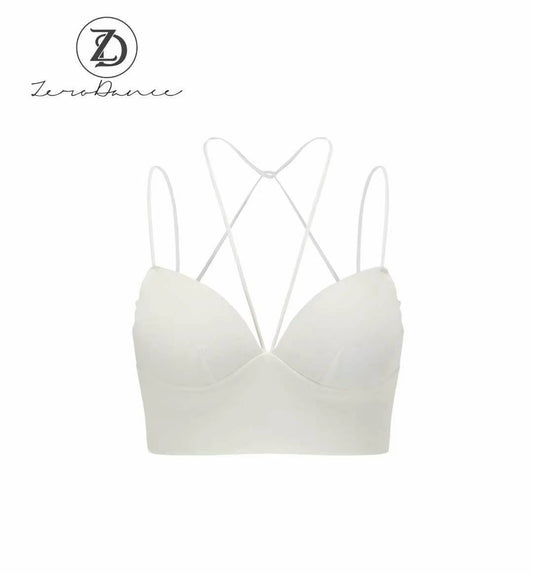 Spaghetti Cross Strap Cropped Camisole