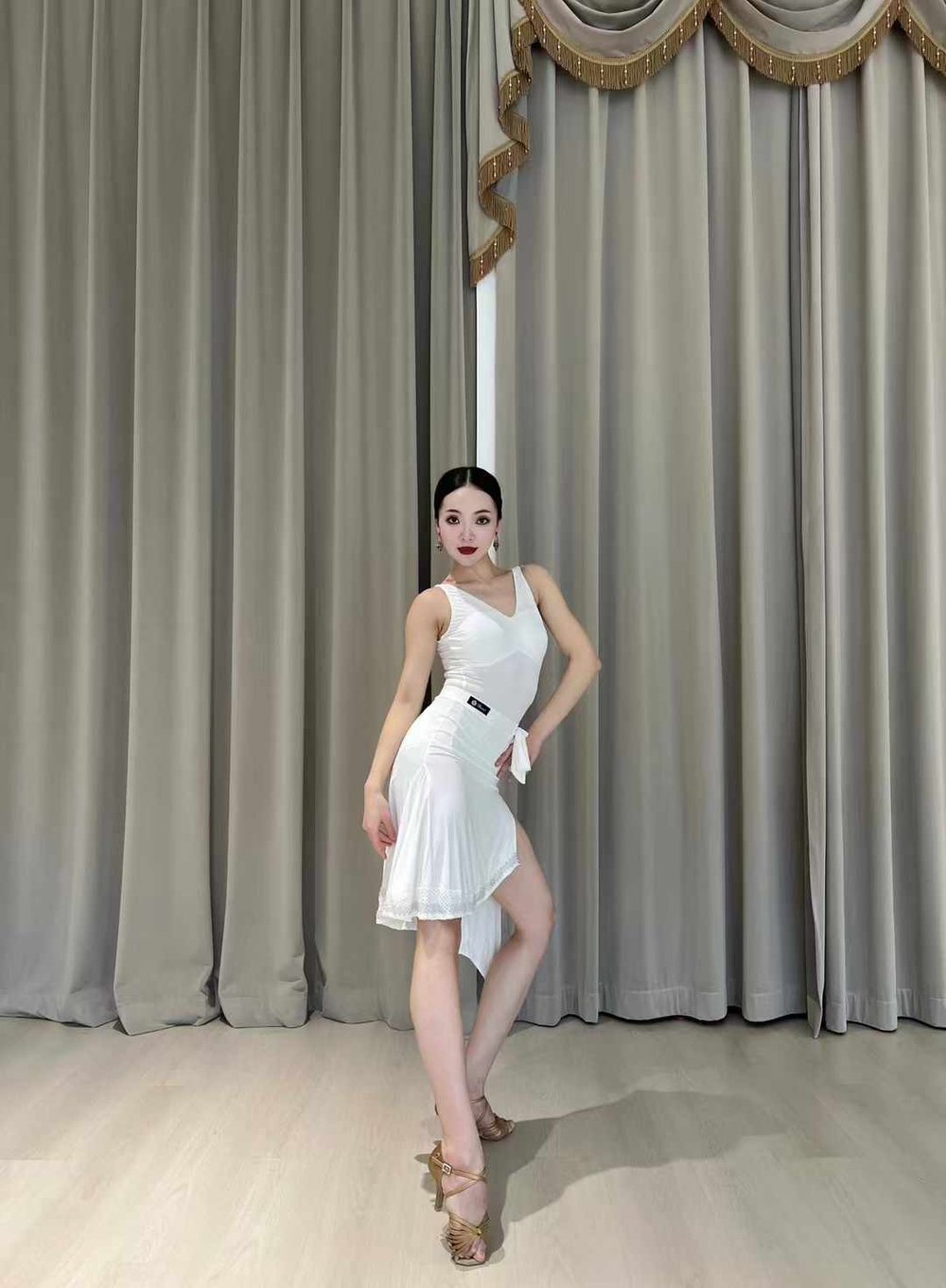Timeless Elegance in White Dancewear
