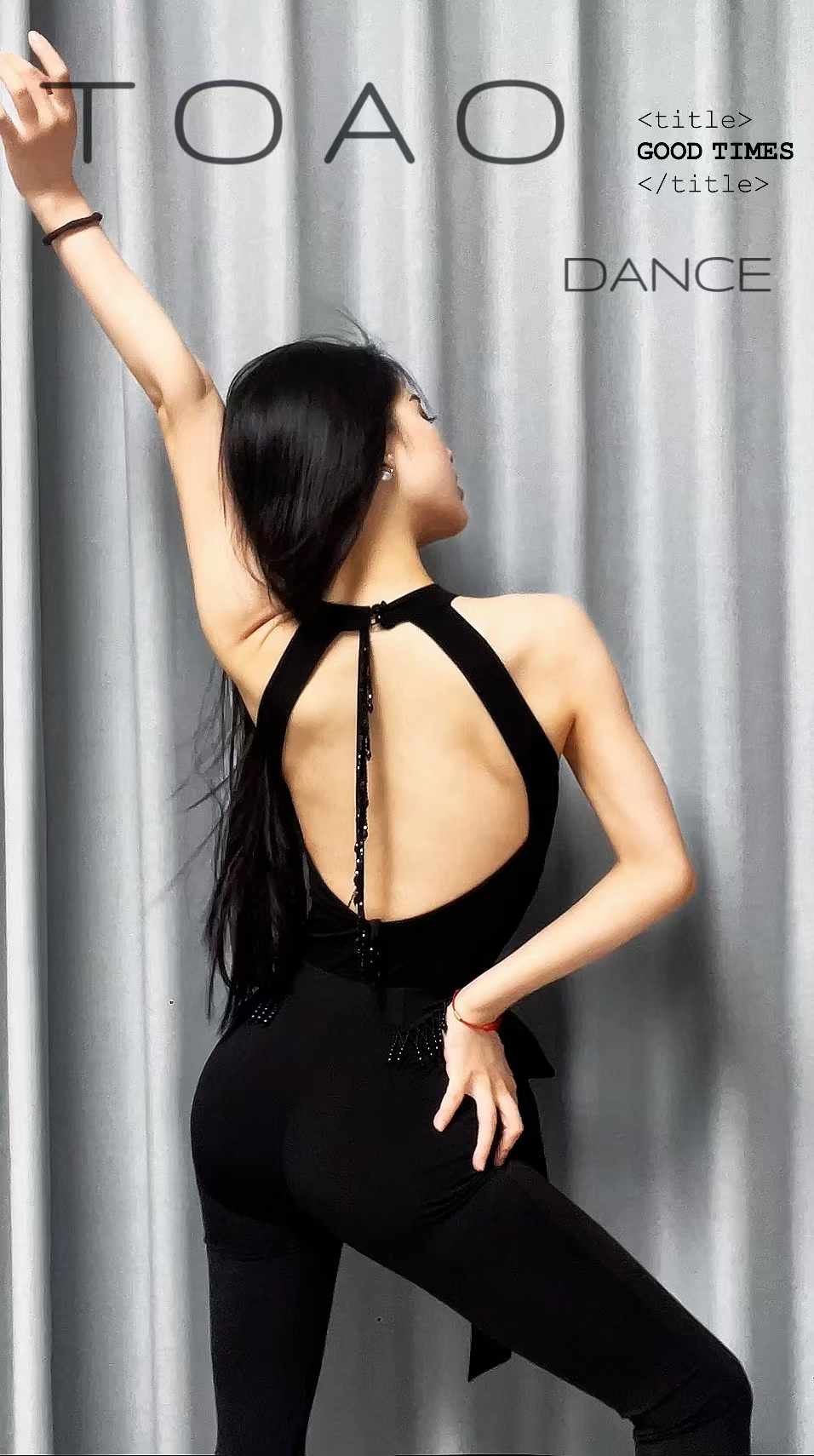 Black Cut-Out Back Sleeveless Halter Jumpsuit with Comfortable Long Pants