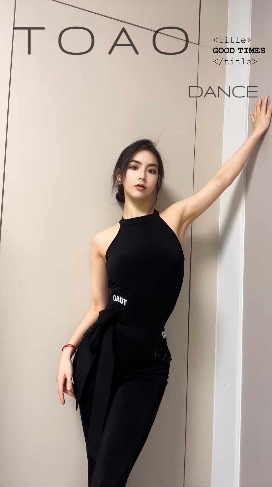 Black Cut-Out Back Sleeveless Halter Jumpsuit with Comfortable Long Pants